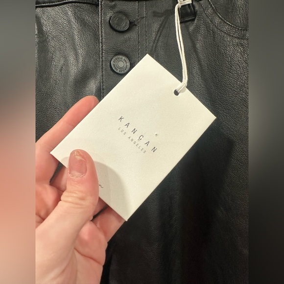 NWT Kancan Black Magic Faux Leather Ankle Skinny Size 29 - Picture 6 of 11